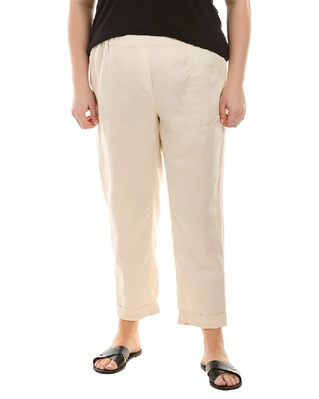 Marina Rinaldi Plus Recale Linen-Blend Trouser