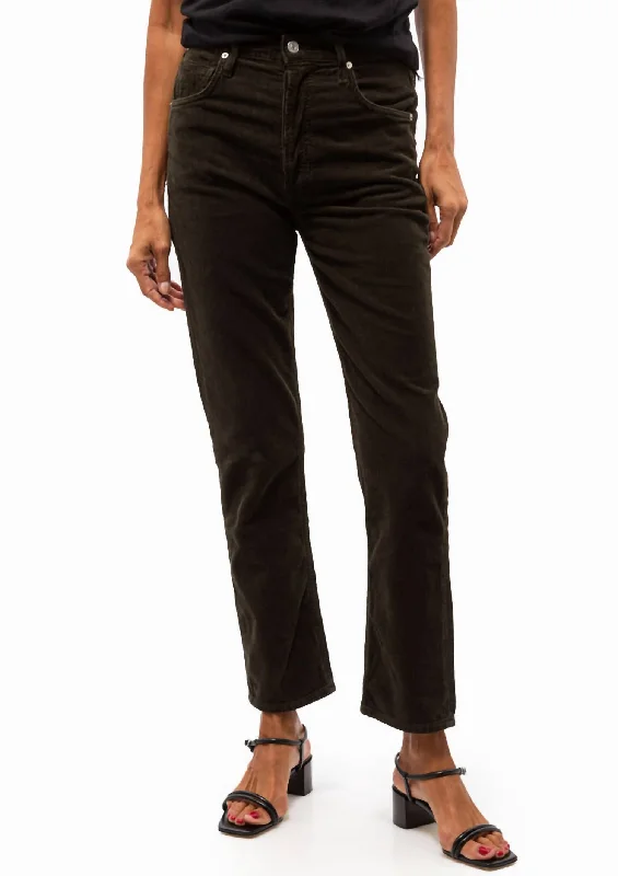 Jolene High Rise Vintage Slim Jeans In Kelp