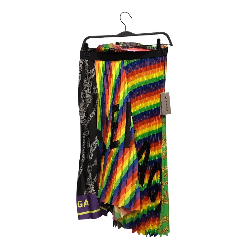 Ruffled maxi skirts for boho summer flair -BALENCIAGA/Skirt/36/All Over Print/MLT/LGBTQ STRIPE LOGO