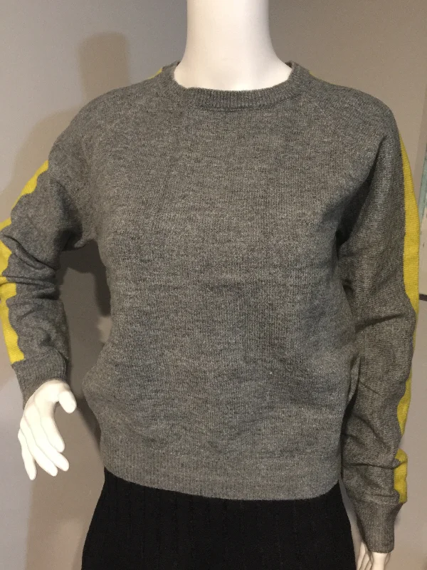 Machine - Washable Sweaters for Convenience -Stripe Sleeve Sweater