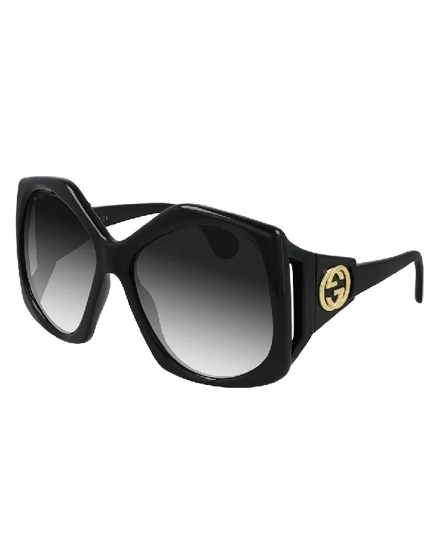 Oversized Sunglasses for Sun Protection -Injection Sunglasses - Black