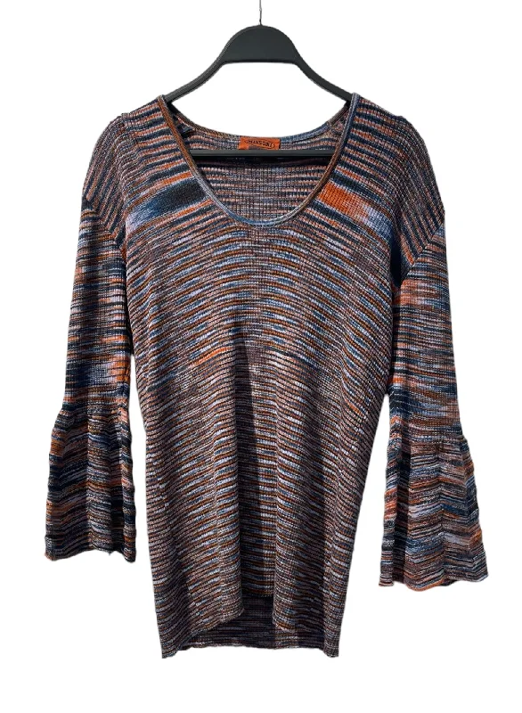 Party - Wear Sweaters for Special Occasion -MISSONI/Sweater/50/Stripe/Cotton/BLU/