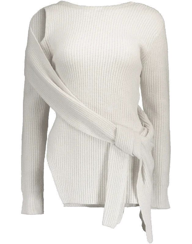 Wrinkle - Resistant Sweaters for Easy Care -Draped Wool Sweater