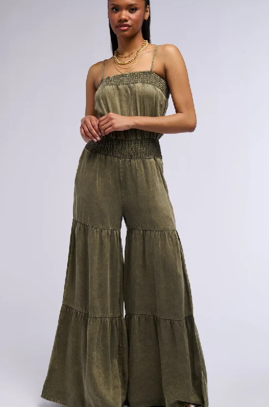 Wide Leg Pants for Fall Looks -AMIRI WASHED WIDE LEG JUMPSUIT