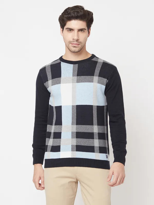 Mock - Neck Sweaters for Subtle Style -Men Navy Sweaters