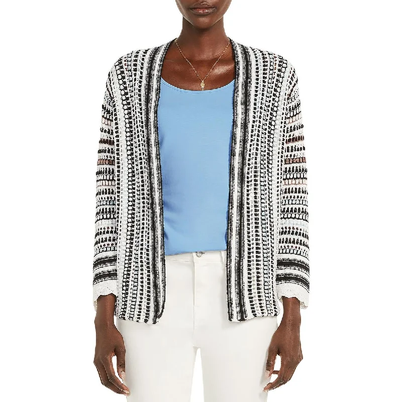 Outdoor - Activity Sweaters for Hiking -Nic + Zoe Womens Cotton Blend Striped Cardigan Sweater