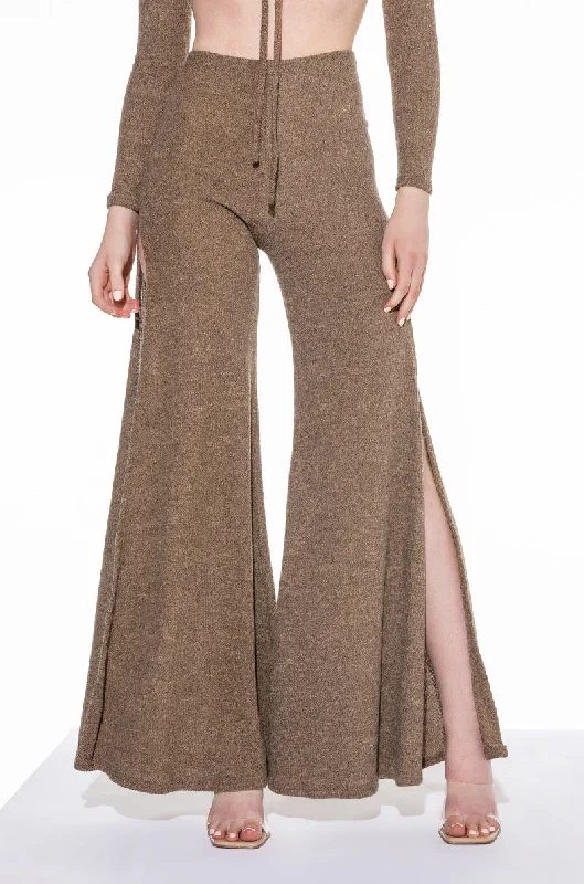 Wide Leg Pants with Wide Belt -FEELING RIGHT WIDE LEG PALAZZO PANTS