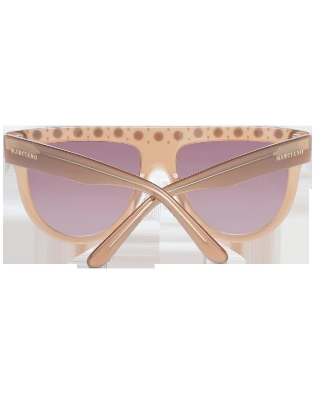 Plastic Framed Glasses for Comfortable -Guess by Marciano GM 0442S Pale Gold Square Sunglasses