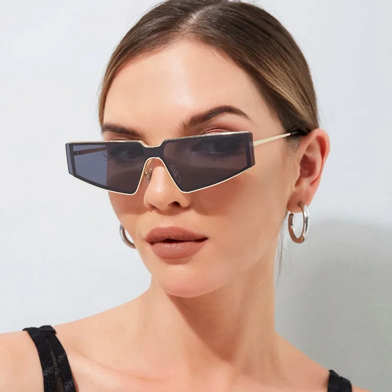 Checkered Glasses for Fashionable -Flat Top Rectangle Sunglasses