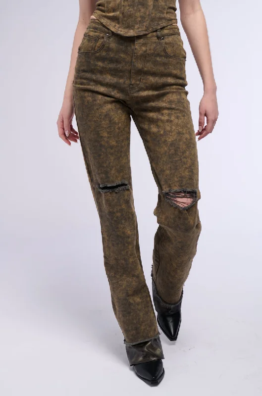 Silk Wide Leg Pants for Luxurious -OVER IT WIDE LEG DISTRESSED JEANS