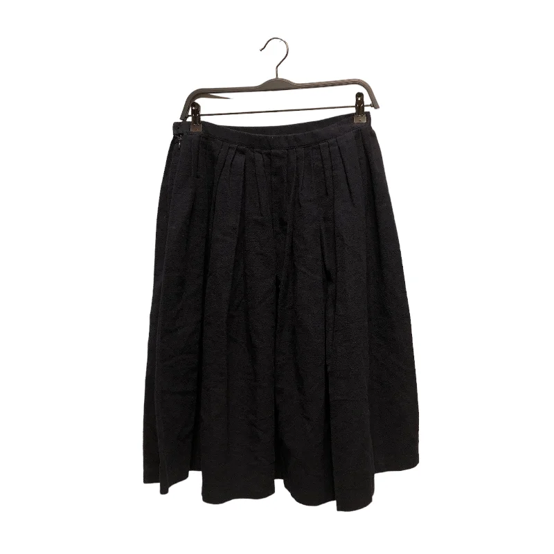 Pleated midi skirts for timeless grace -COMME des GARCONS/Long Skirt/M/All Over Print/BLK/BLACK NUMBERS GRAPHIC