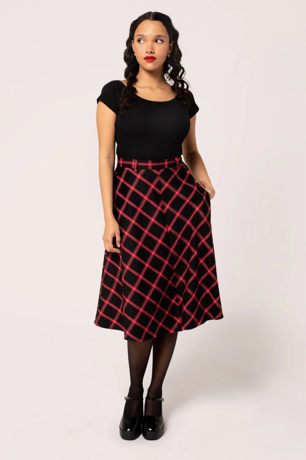 High-waisted skirts for slimming chic style -Janine  skirt