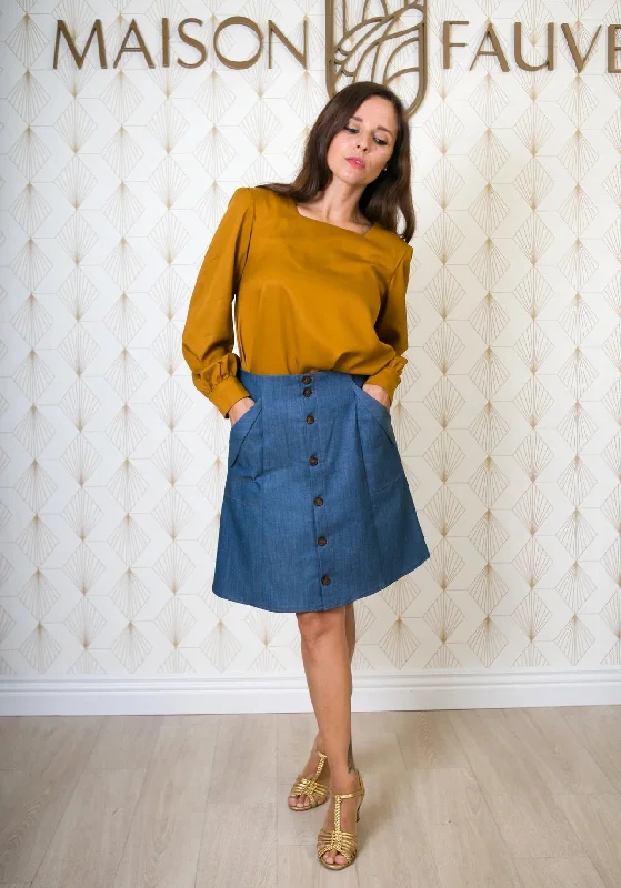 A-line skirts for flattering timeless silhouettes -Maison Fauve Kim Skirt