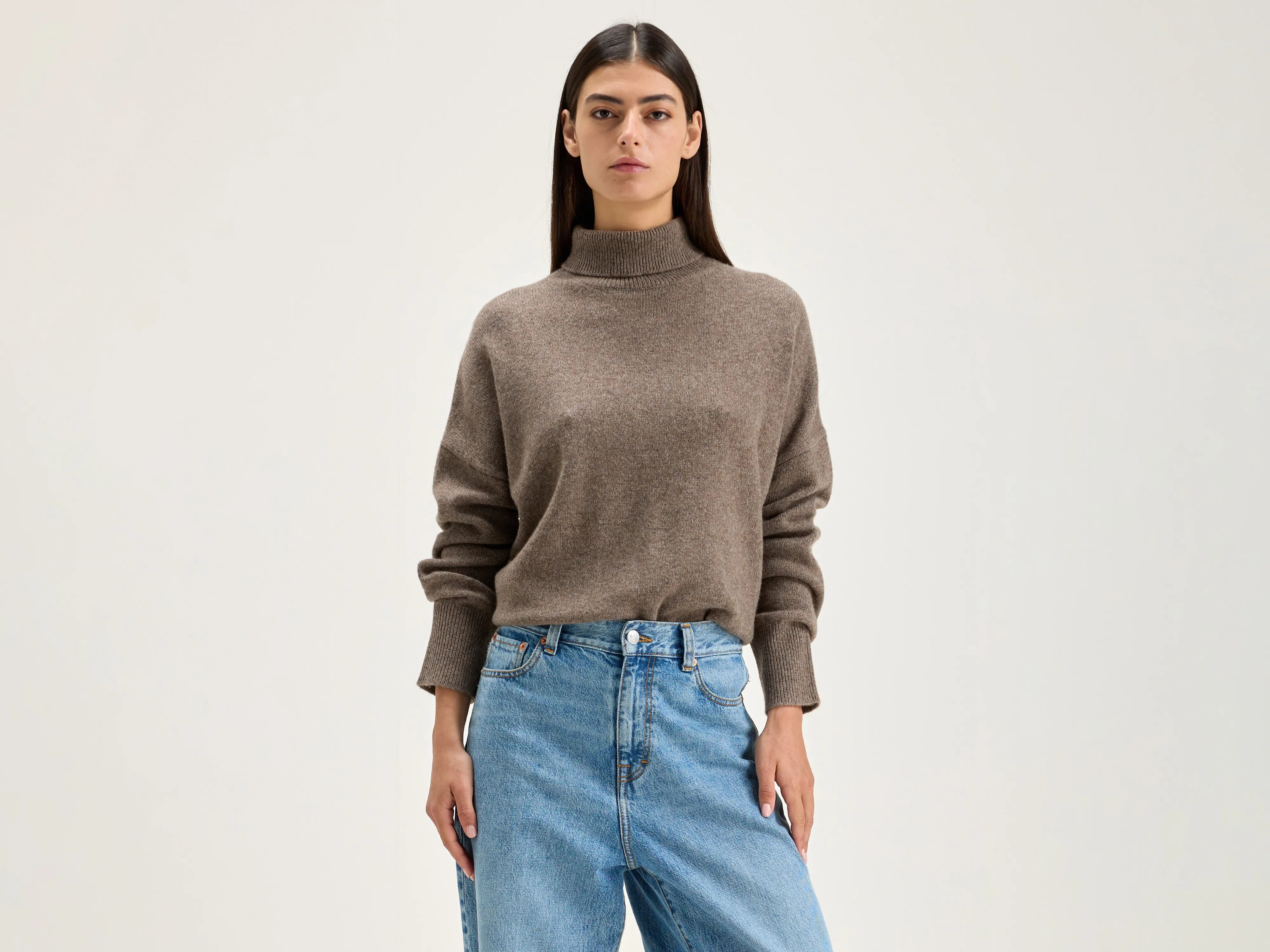 Sleeveless Sweaters for Layering -Ganzi turtleneck sweater (242 / W / DUST)