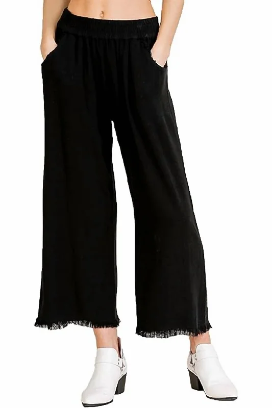 Wide Leg Pants for Spring Outfits -Wide Leg Pants In Black