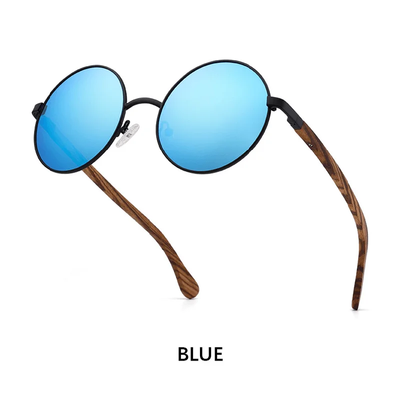 Transition Glasses for Variable Light -Fashion Metal Wood Sunglasses Polarized