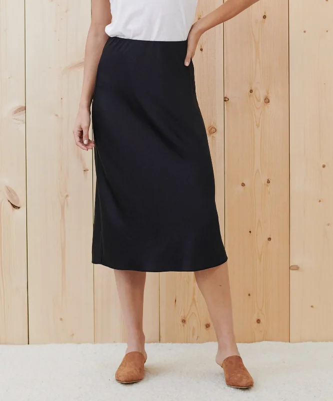 High-waisted skirts for slimming chic style -Slip Skirt