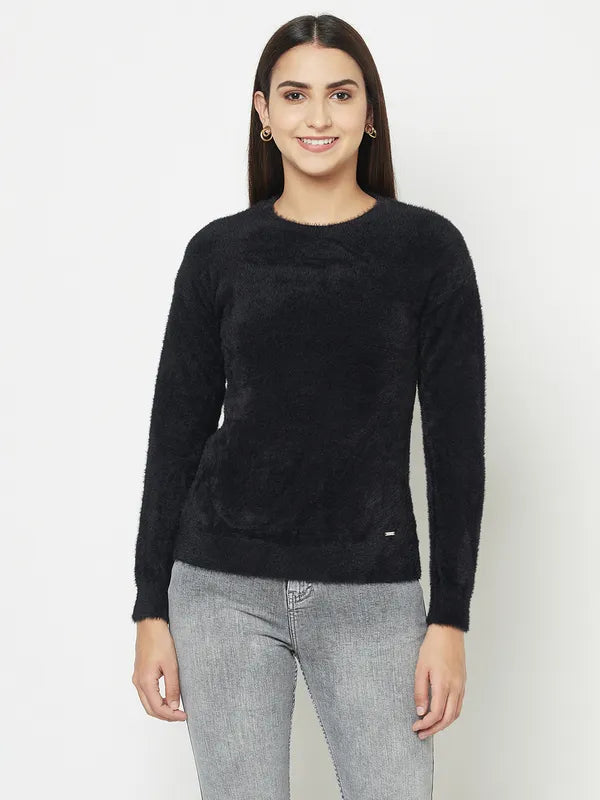 Beaded Sweaters for Sparkling Effect -Women Black Sweaters