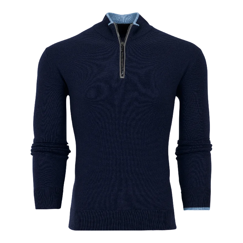 Machine - Washable Sweaters for Convenience -Sebonack Quarter-Zip Sweater