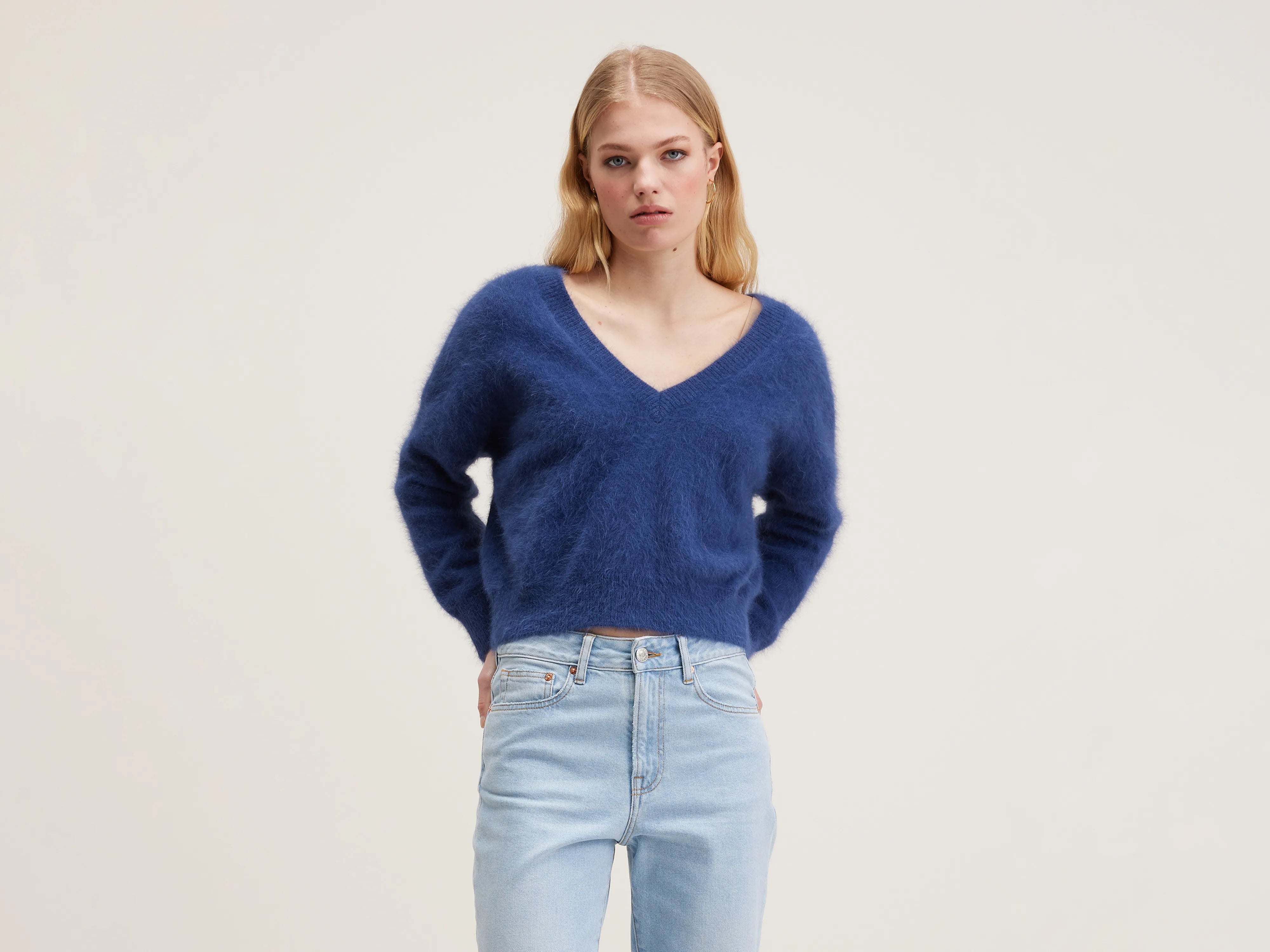 Anti - Pilling Sweaters for Long - Lasting -Datev angora-blend sweater (242 / W / ODYSEE)