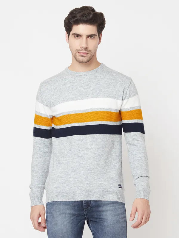 Thermal Sweaters for Extreme Cold -Men Ecru Melange Sweaters