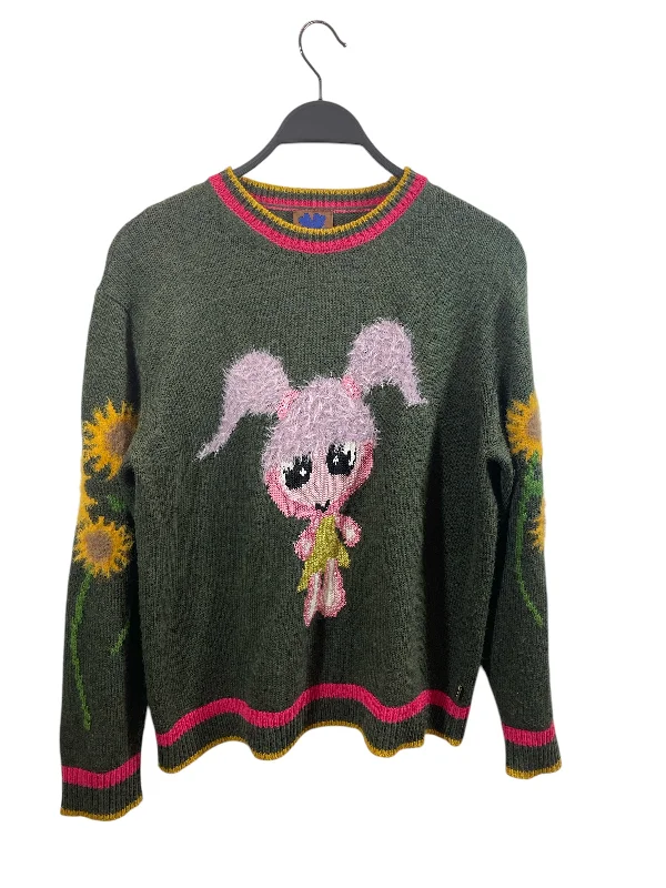 Long - Sleeve Sweaters for Full Coverage -Heaven By Marc Jacobs/Sweater/M/Graphic/GRN/SUNFLOWER/ PINK