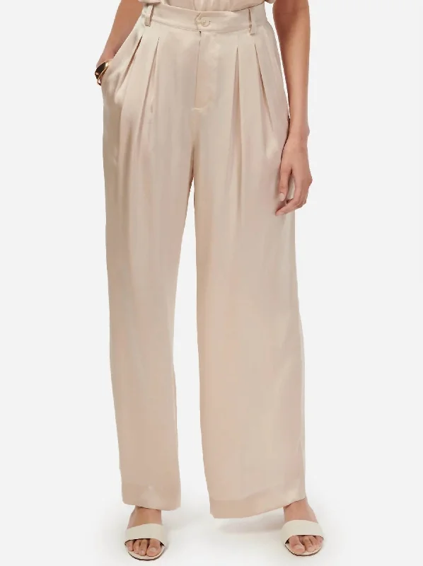 Wide Leg Pants for School Days -Davina Wide Leg Pants In Cannoli