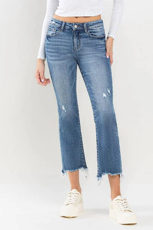 Mid Rise Ankle Bootcut Jean In Empathy