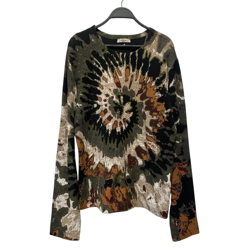 Dry - Clean Only Sweaters for Special Care -VALENTINO/Sweater/M/All Over Print/BRW/Oversize/Tie Dye