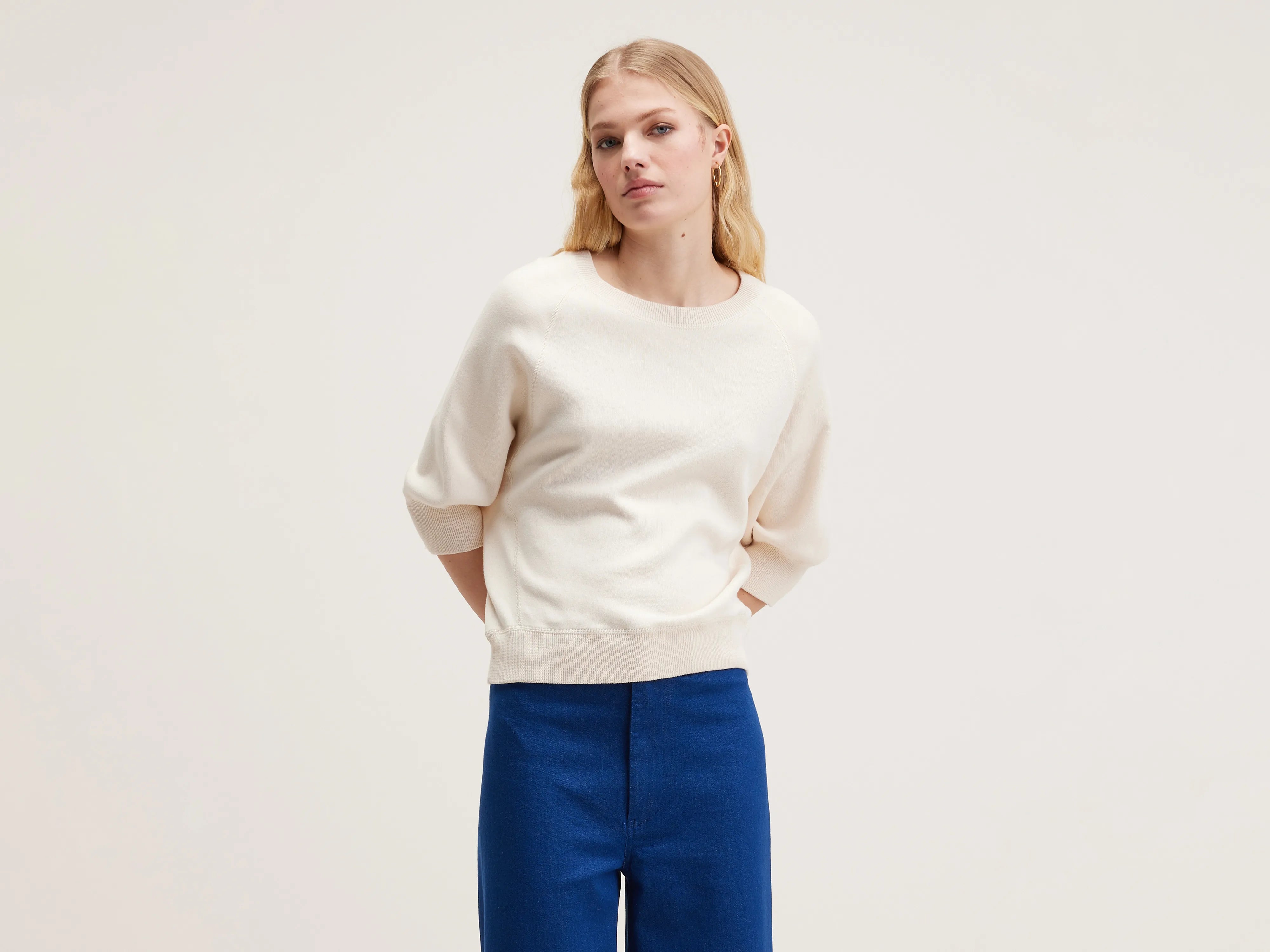 Lightweight Sweaters for Layering -Anglet crew-neck sweater (242 / W / MILKY WAY)