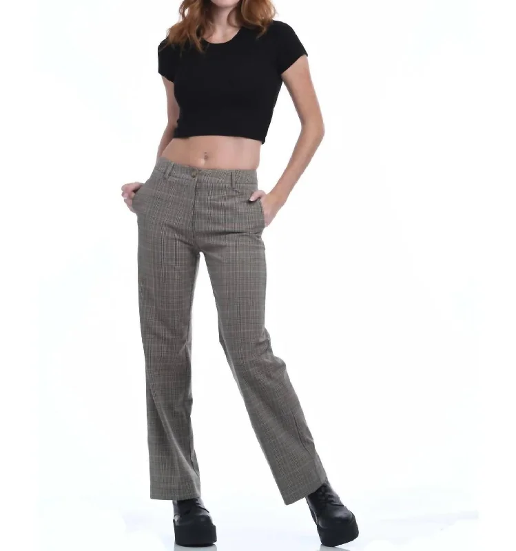 Junior Blake Ankle Length Pant In Plaid