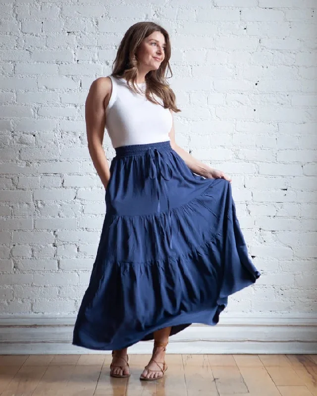 Luxury satin skirts for evening event elegance -True Bias Mave Skirt