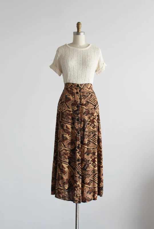 Designer skirts with premium fabric finish -autumn fields maxi skirt