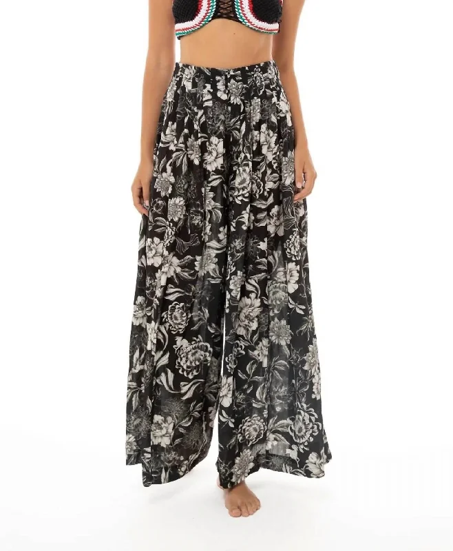 Wide Leg Pants with Wide Belt -Hanne Wide Leg Pants In Wats