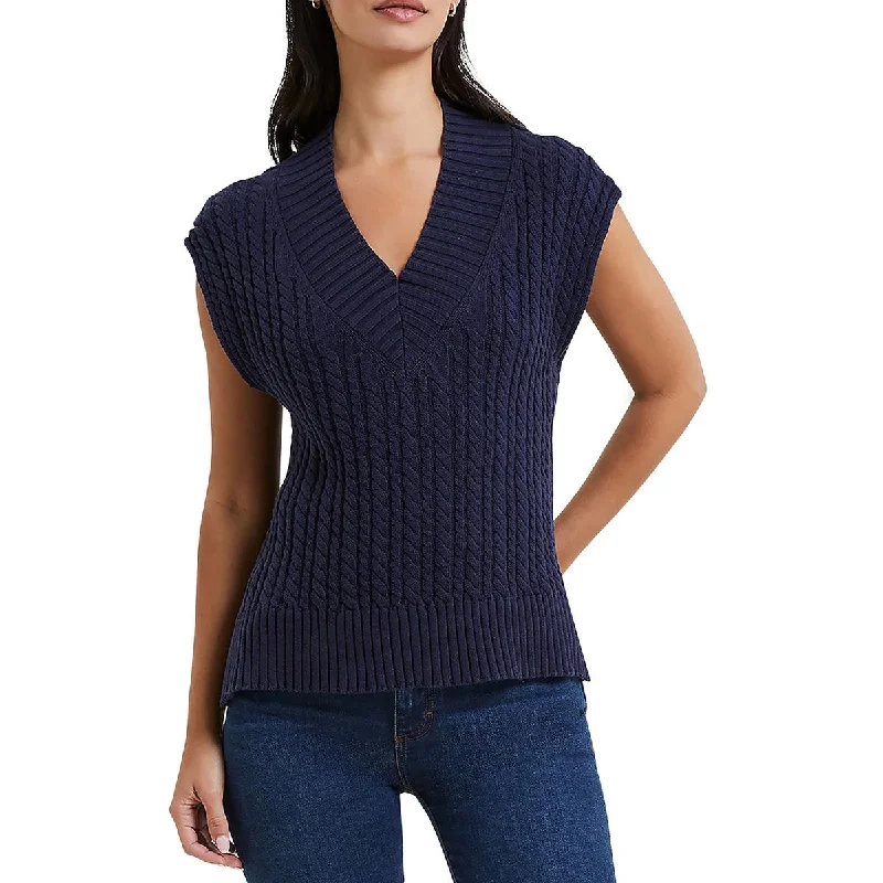 Office - Appropriate Sweaters for Work -French Connection Womens Cotton Cable Knit Pullover Sweater