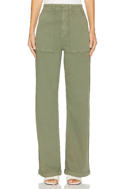 Wide Leg Pants for Travel Adventures -Nicole Wide Leg Pants In Soft Olive