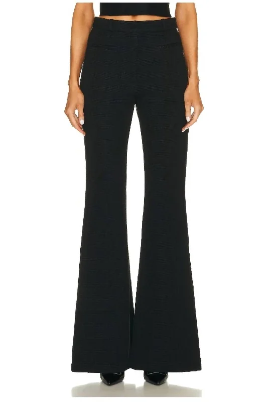 Wide Leg Pants for Anniversary Dinners -Lyla Wide Leg Pants In Ebony