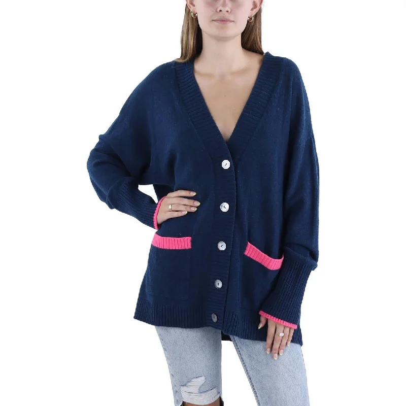 Sleeveless Sweaters for Layering -Brodie Womens Ribbed Button Down Cardigan Sweater