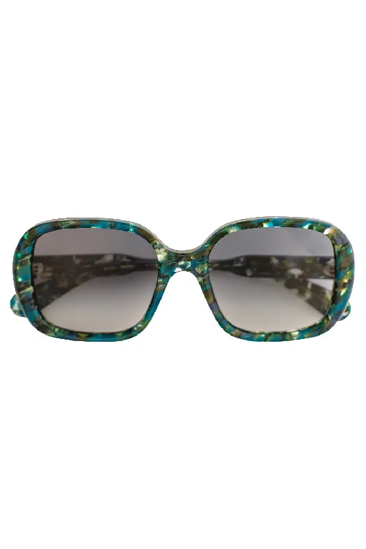 Tasseled Glasses for Exotic Look -Patterened Square Sunglasses