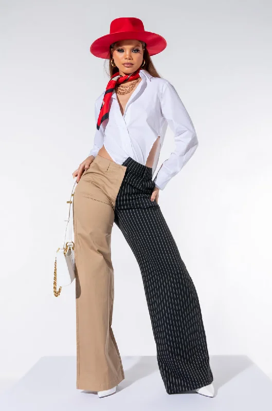 Wide Leg Pants with Appliques -BIG TIPPER WIDE LEG TROUSER