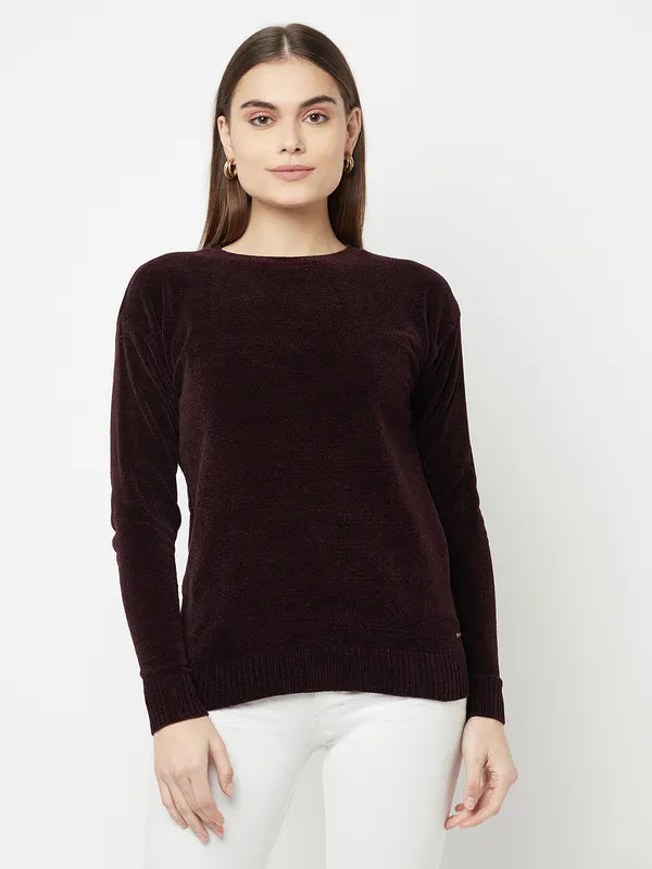 Off - Shoulder Sweaters for Sexy Look -Women Wine Sweaters