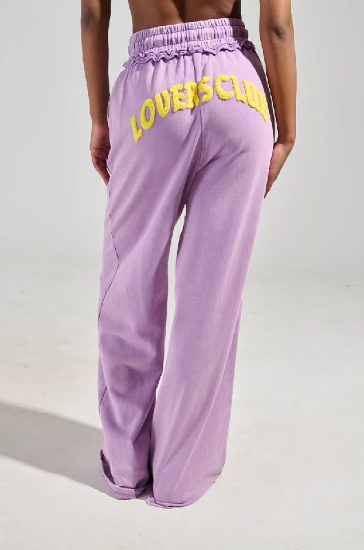 Wide Leg Pants for Indoor Gatherings -LOVERS CLUB WIDE LEG JOGGER