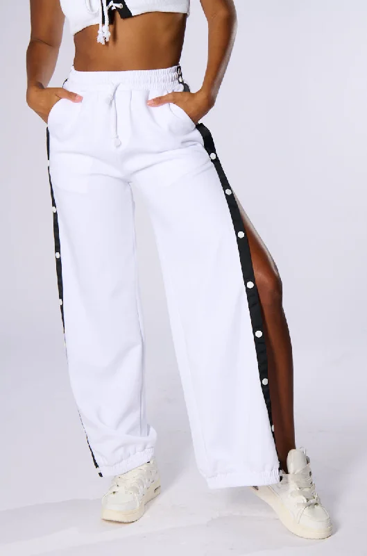 Wide Leg Pants with Wide Belt -DIDN'T THEY TELL YOU WIDE LEG BREAK AWAY SWEAT PANT