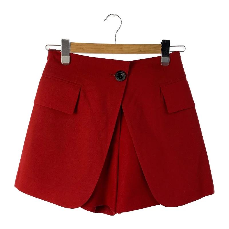 Soft skirts with gentle fabric drape -Sacai/Skirt/1/Red/Wool/21-05786/21-05786