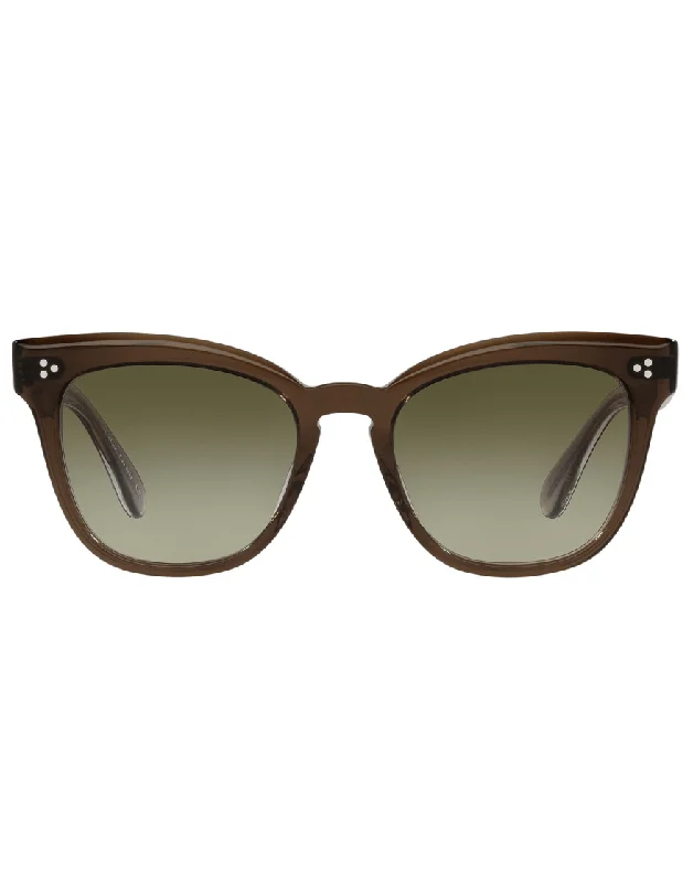 Cat Eye Sunglasses for Feminine Touch -Marianela Espresso Olive Gradient Sunglasses