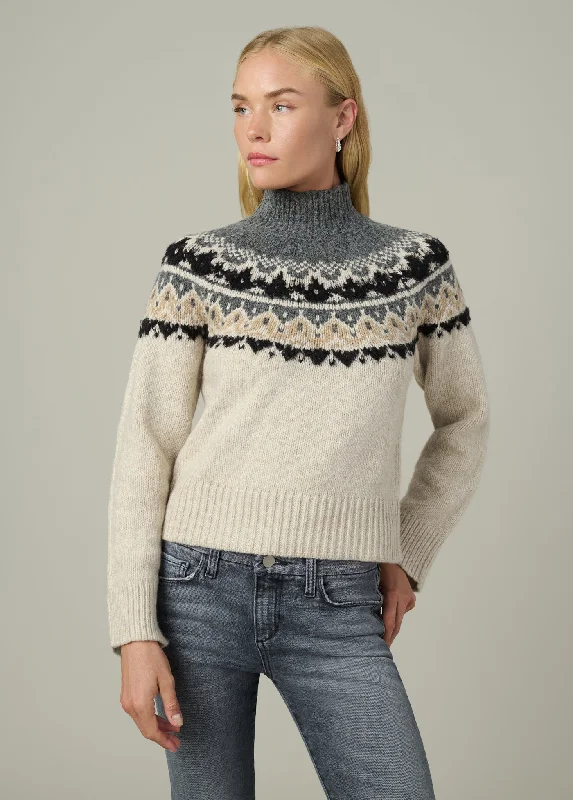 Wrap Sweaters for Adjustable Fit -THE CELESTE FAIR ISLE SWEATER