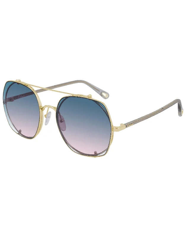 Lead-free Glasses for Health Safety -CH0042S 002 Oversized Metal Sunglasses