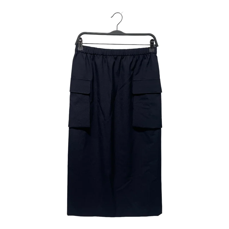 Casual linen skirts for breezy days -COMME des GARCONS/Long Skirt/S/Wool/NVY/