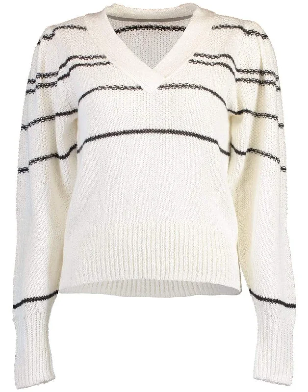 Floral Sweaters for Feminine Touch -Sasha Striped Vee Sweater