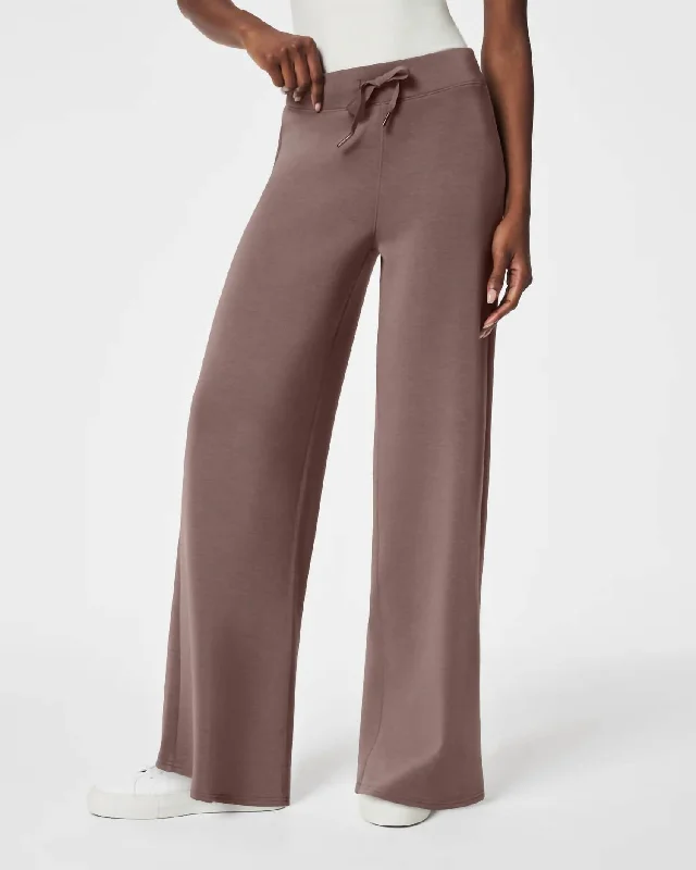 Wide Leg Pants for Family Gatherings -Airessentials Wide Leg Pants In Mauve